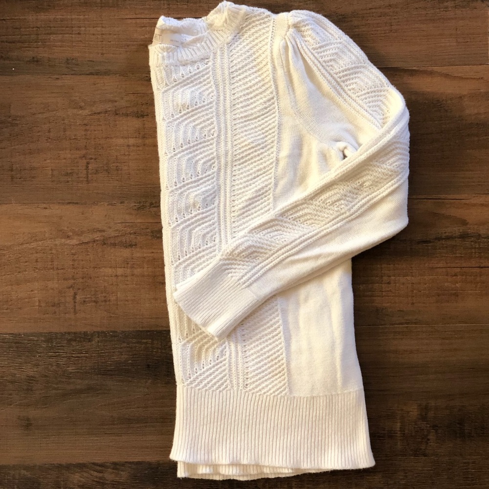 LOFT Whisper White Knit Sweater